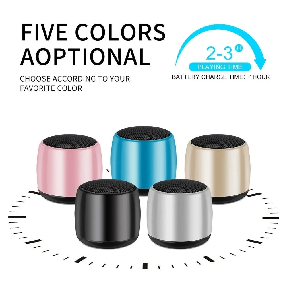 M1 Mini Bluetooth-compatible Small Speaker Portable Intelligent One Drag Two Small Steel Cannon Metal Wireless Sound Subwoofer - AliExpress 44 - Image 2