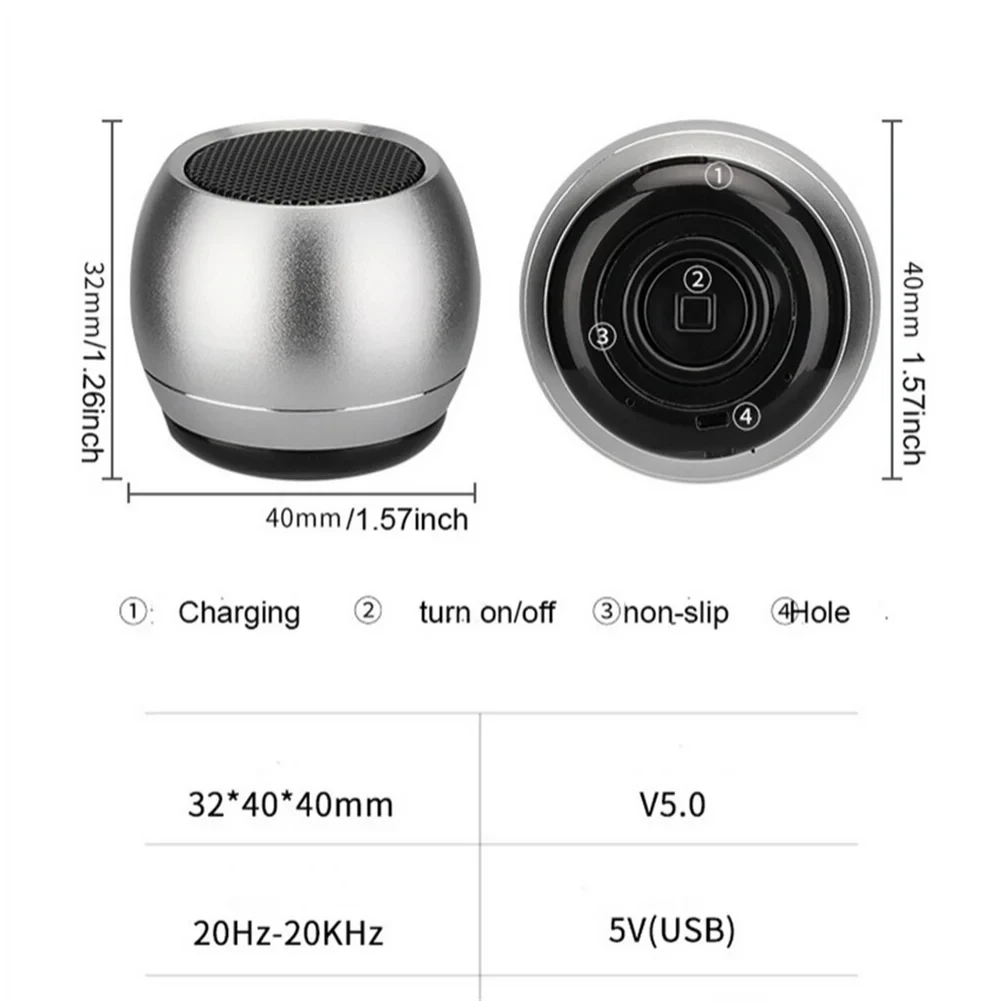 M1 Mini Bluetooth-compatible Small Speaker Portable Intelligent One Drag Two Small Steel Cannon Metal Wireless Sound Subwoofer - AliExpress 44 - Image 6